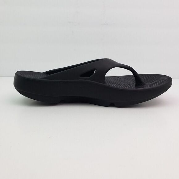 Aerosoles Mens Sz 8 Womens Sz 10 Black Slip On Recovery Thong Flip Flop Sandals - Picture 4 of 10